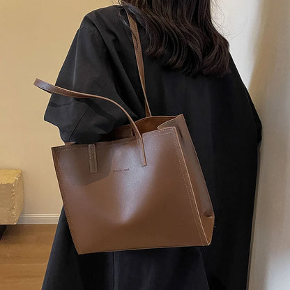 Women's Tote Bag Women Handbags Large Capacity Female Luxury High Quality PU Leather Simple Designer Shoulder Bag Сумка Женская