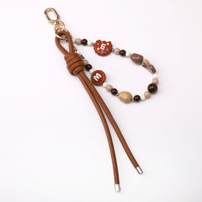 1 Stripe/Bag PU Leather Knotting Rope 18cm Colorful Woven Thread Pendants Handmade DIY Making Keychain Phone Chain Accessories