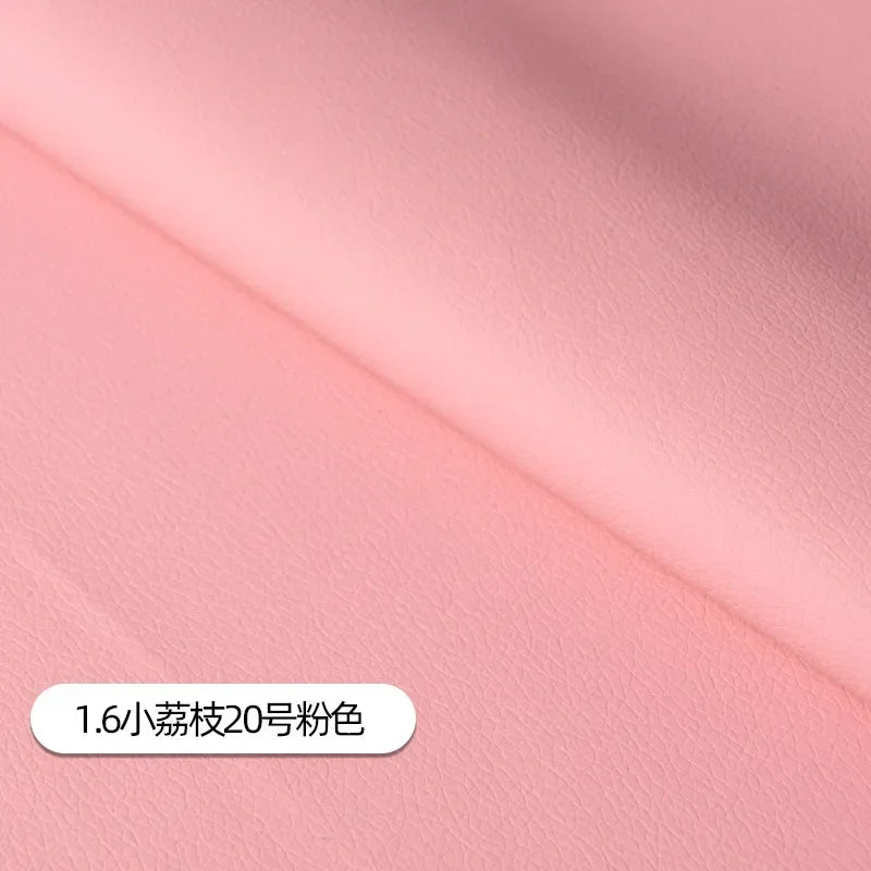 Litchi Pattern Leather Fabric Upholstery Per Meter for Car Interior Bag Chairs Diy Sewing Waterproof Wearable Soft Cloth Plain