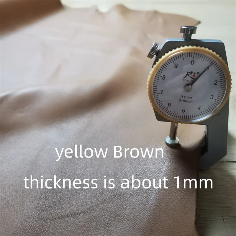 1mm Brown Sheepskin. First Layer Leather. Real Leather Fabric. Diy Handmade For Clothes. Clothes Mending. Whole Sheepskin
