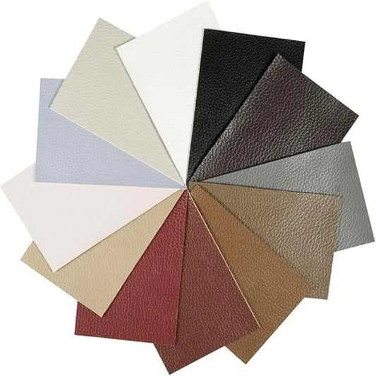5 Pieces of Mixed-Color Cow Leather Scraps for DIY Leather Crafts, Different Colored Leather Materials