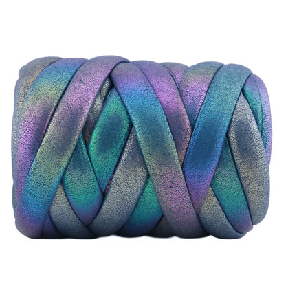 500g Thick Super Bulky Chunky Imitation Metal Leather Yarn for DIY Knitting Crocheting Thread Yarn for Handmade Bags Shoes Craft
