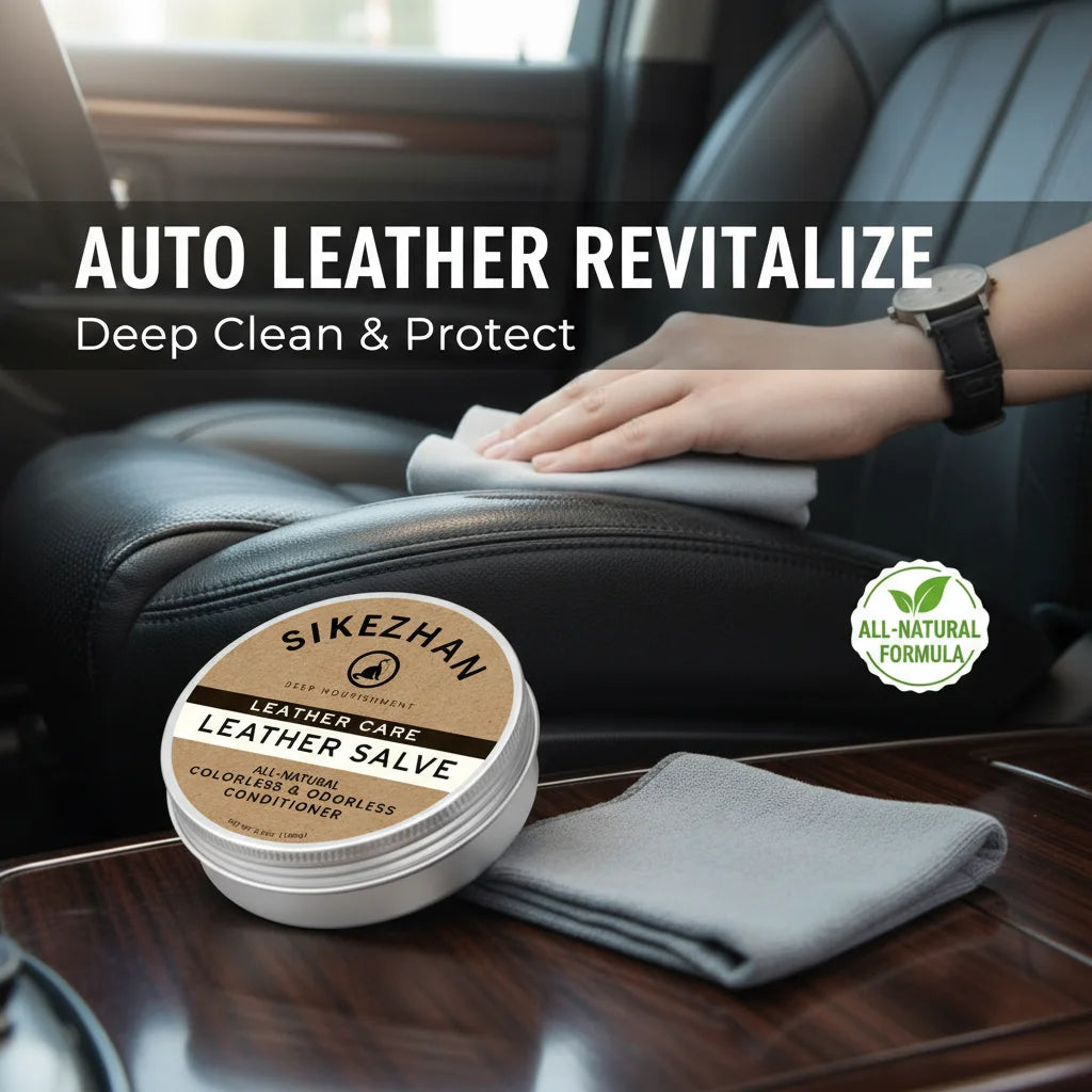 All-Natural Leather Salve - Deep Nourishing Conditioner for Boots, Bags, Saddles, Furniture, Car Interiors.Colorless & Odorless.