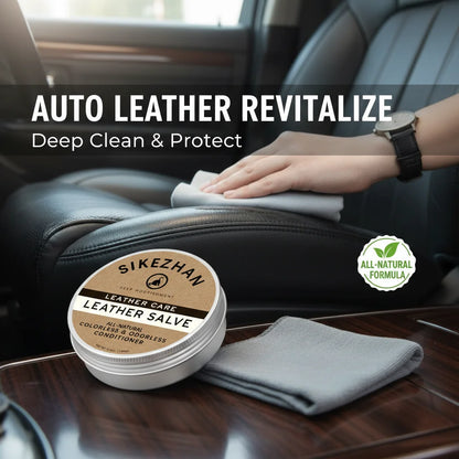 All-Natural Leather Salve - Deep Nourishing Conditioner for Boots, Bags, Saddles, Furniture, Car Interiors.Colorless & Odorless.