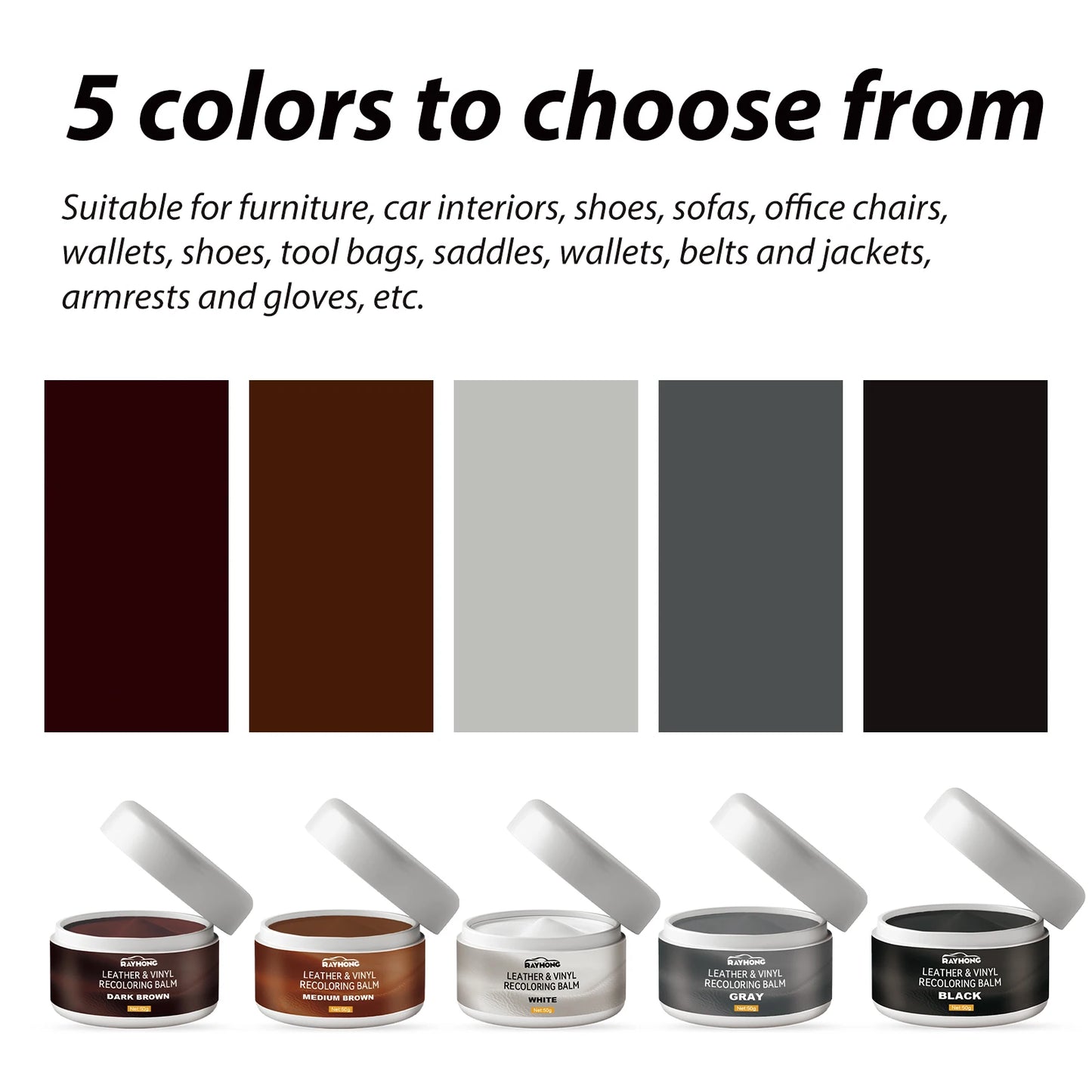 Leather Color Restorer Cream Kit for Car Seats Furniture Jackets Shoes Scratch Repair polish Renovation Cream DIY Leather Care