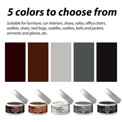 Leather Color Restorer Cream Kit for Car Seats Furniture Jackets Shoes Scratch Repair polish Renovation Cream DIY Leather Care
