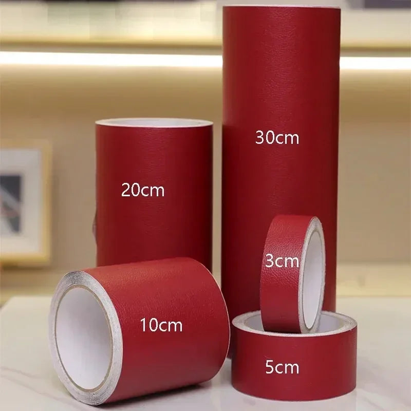 300/500cm Durable Self-Adhesive Faux Leather Repair Patch Artificial Leather Repair Tape for Furniture Sofa Car Seat Restoration