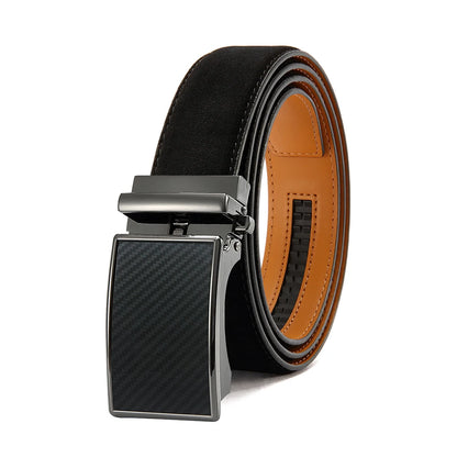 Leather belt men High Quality PU Leather Belts, Automatic Buckle Belt, Adjustable No Hole Belt Jeans Belt for Men