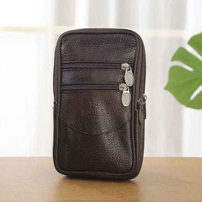 Leather Hand Bags For Men Large Capacity Money Purse Cell Mobile Phone Pocket Women Soft Double Zipper Male Clutch Bags