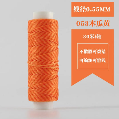0.55mm Leather Waxed Sewing Thread For Hand Stitching Leather Cord DIY Bracelet Jewelry Making Round Waxed Line