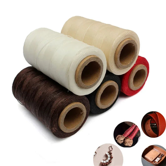 Durable 240 Meters 1mm 150D Leather Waxed Thread Cord DIY Craft Tool Hand Stitching Thread Bookbinding Wallet Sewing Supplies