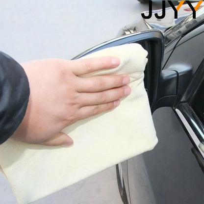 Natural Chamois Leather Car Cleaning Cloth Absorbent Suede Washing Towel for Auto Detailing