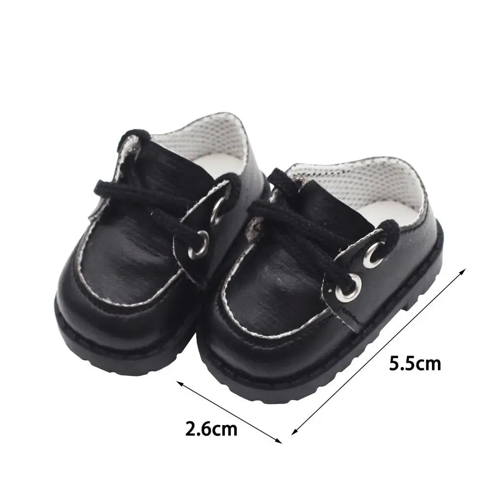 Accessories PU Leather PU Leather Shoes Lightweight Shoes Miniature Shoes 1 Pair Mini Dress Up Shoes Gifts