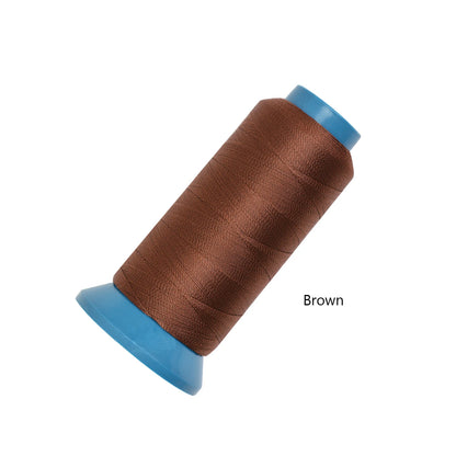 Sewing Thread with 8 Pcs Needles 210D High Strength Polyester Thread for Sewing Wig, Leather, Weaving Hair ,Hand DIY Sewing