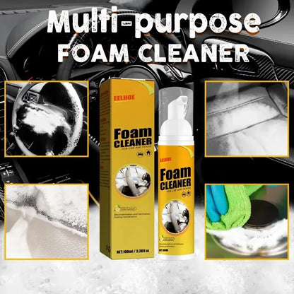 30/60/100ml Car Leather Cleaner Multifunctional Foam Cleaner Car Interior Strong Decontamination Ceiling Seat Cleaning Tool