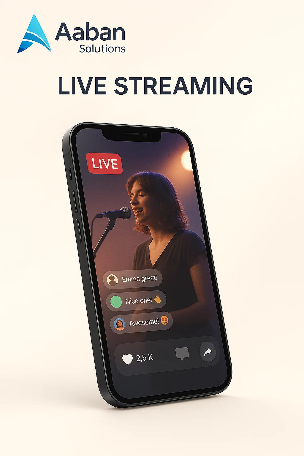 Top-Selling Live Streaming App Development - Custom Branded Android & iOS Solution with HD Streaming & Real-Time Chat Features