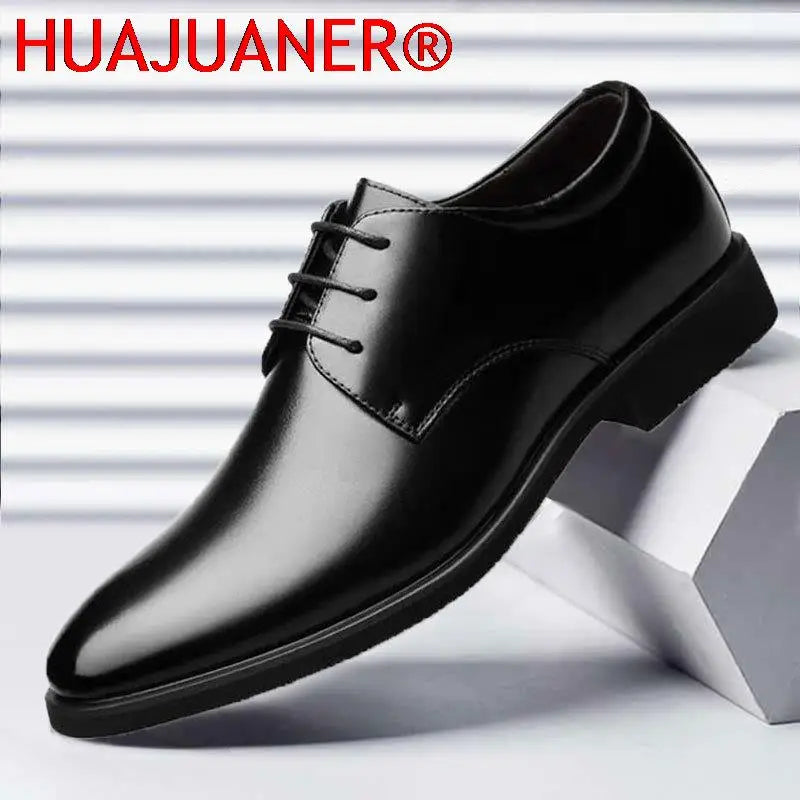 Leather Shoes Men's Breathable Black Soft Leather Soft Bottom Spring And Autumn Best Man Men's Business Formal Wear Casual Shoes