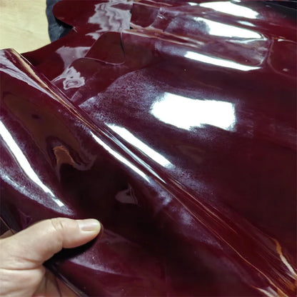 1/1.1mm Burgundy Black Patent Leather. The First Layer Of Sheepskin. Real Leather Fabric. Handmade DIY For Bags.Whole Sheepskin