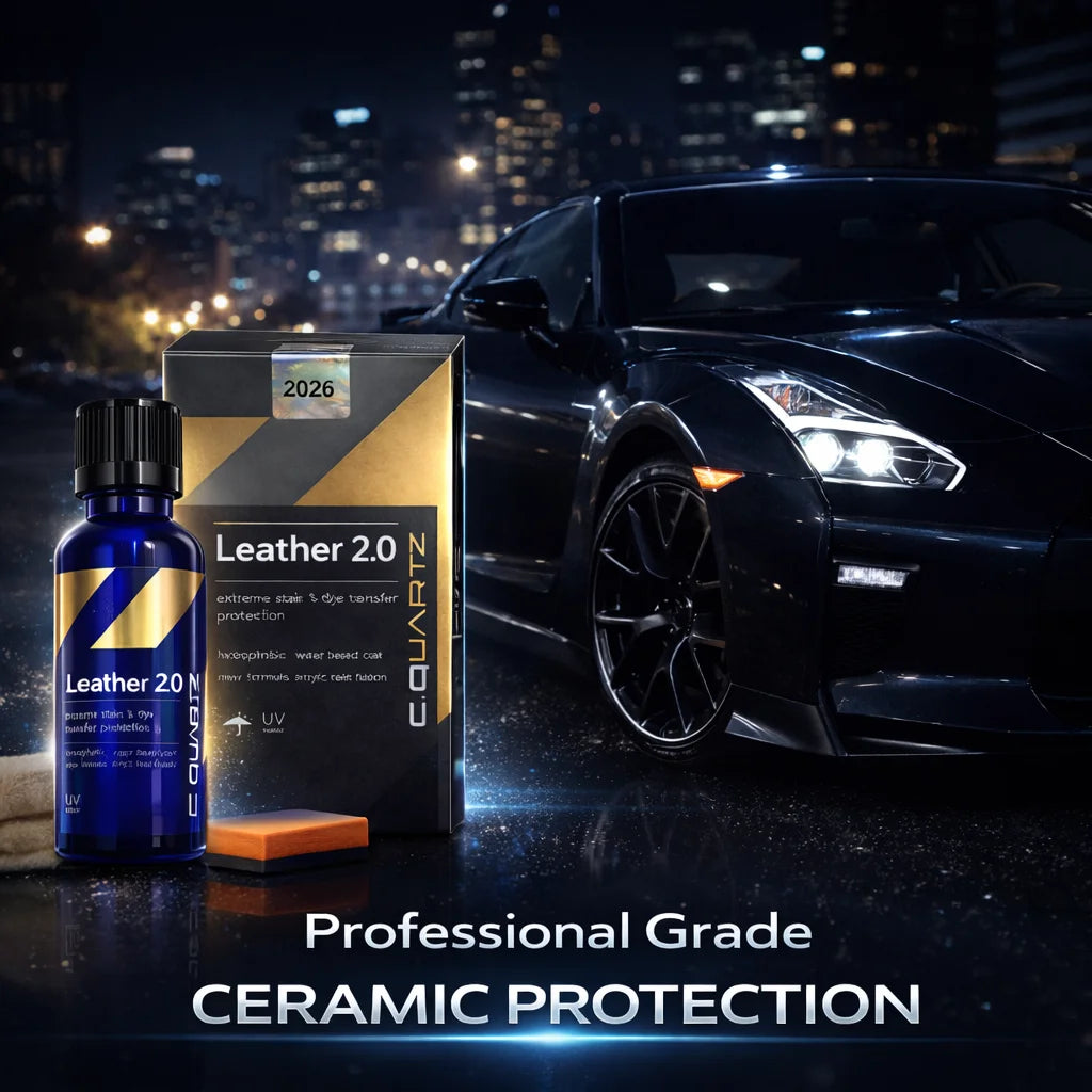 CAR CQUARTZ Leather 2.0 Hydrophobic Oil Phobic Safe on Car Leather Resistance To UV Denim Dye Coloring Abrasion Stains 2 sold