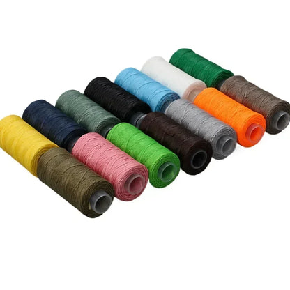 0.8mm Leather Waxed Thread 50m - High Strength 150D Braided Polyester Cord for Hand Stitching, Shoemaking, Bag Repair