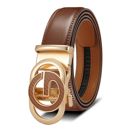 Men's Leather Belts Fashion Automatic Buckle PU Male Belts Luxury Business Designer Black Brown 115 125 135cm
