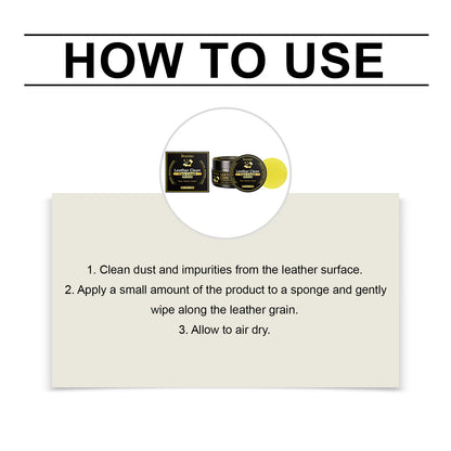 Premium Leather Cleaning Cream Car Interior Care Balm Professional Leather Restorer Universal Sofa Cleaner Waterproof Protection