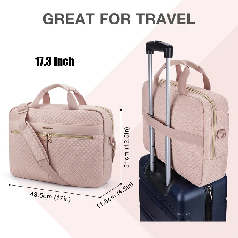 BAGSMART Large Capacity 17 inch Laptop Bag Shoulder Messenger Notebook Pouch Briefcase Office School Business Computer HandBag