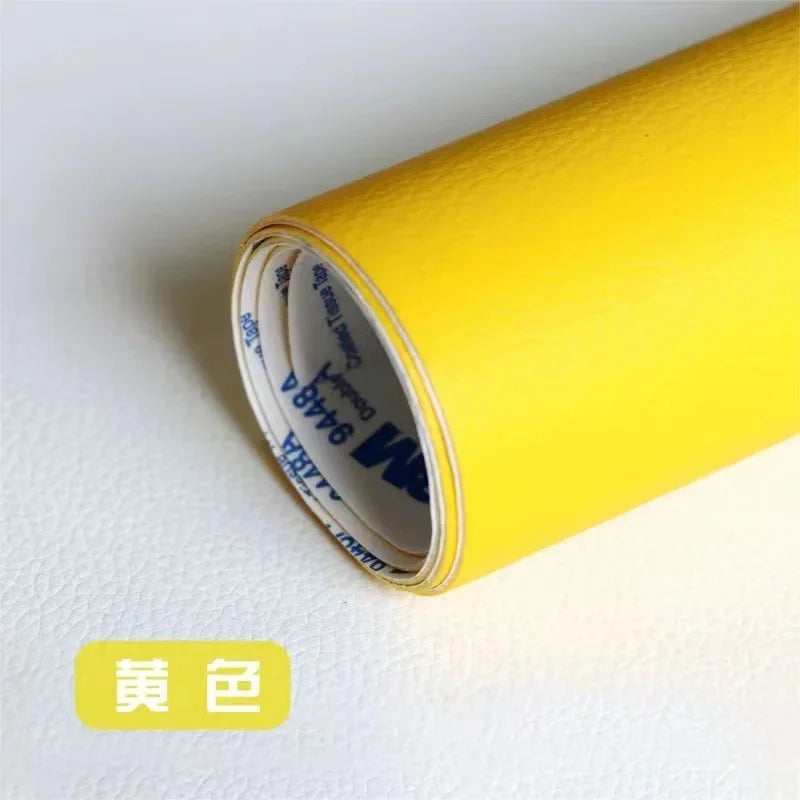PU Artificial Faux Leather Self-adhesive Fabric for Upholstery Interior Car Seats Patches Bags Furniture Leatherette Fabrics