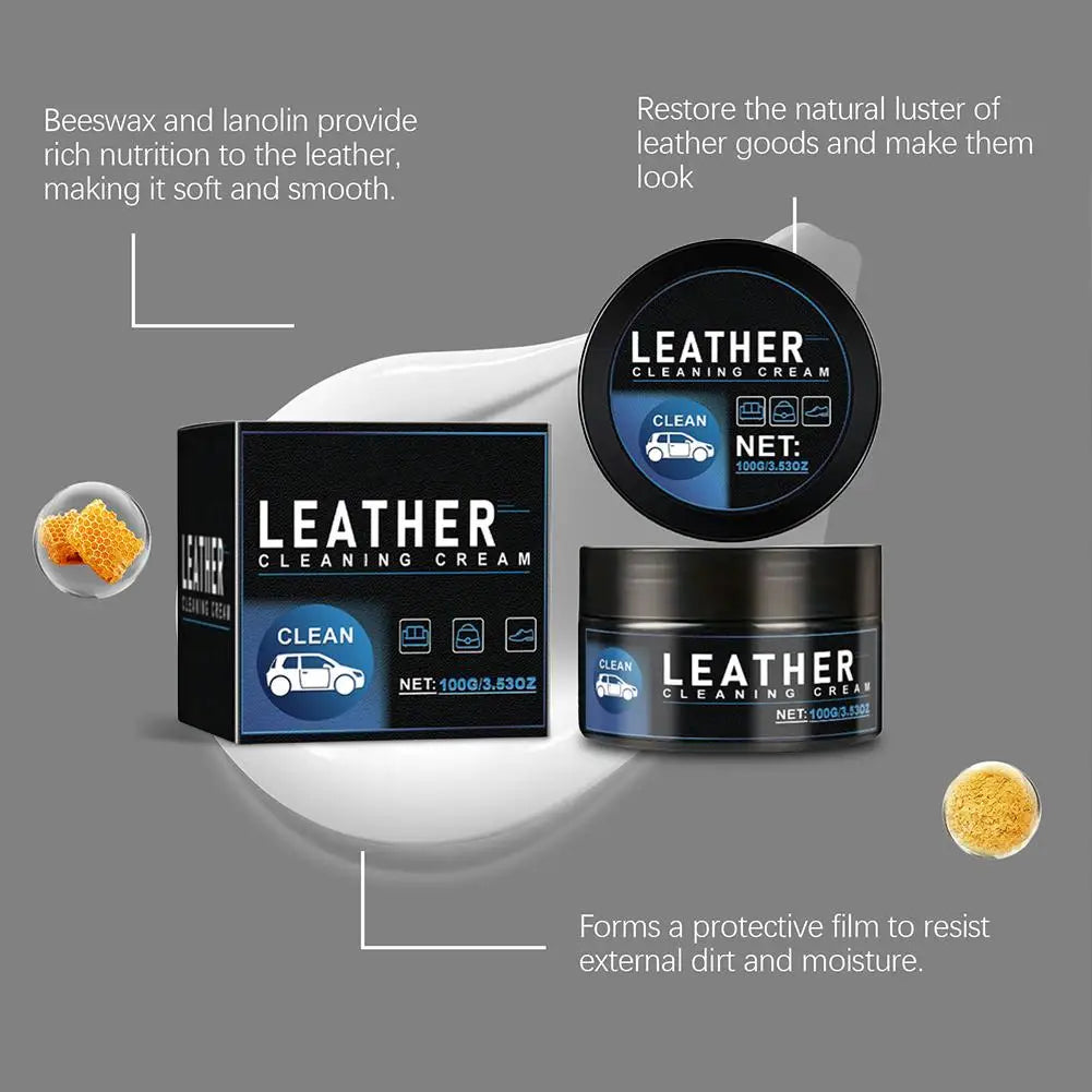Car Leather Care Cream Car Interior Seat Leather Protection Renovation Glossy Care Cream ﻿