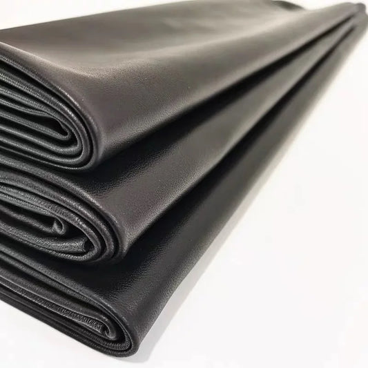Black 0.6mm top layer sheepskin leather, handmade DIY ultra-thin clothing, genuine leather fabric, leather clothing, leather rep