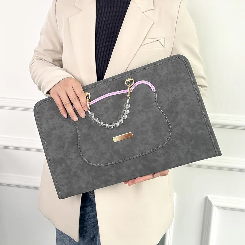 XMESSUN New Trendy PU Leather Laptop Case for Women,Fashion Designer The Computer Bag Is Suitable For 13, 14, 15 and 16 Inches