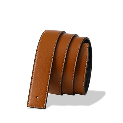 Belts No Buckle Men Women Unisex High Quality Pin Smooth Buckle Male Straps Without Buckle  PU Leather Waistband No Buckle 3.8cm