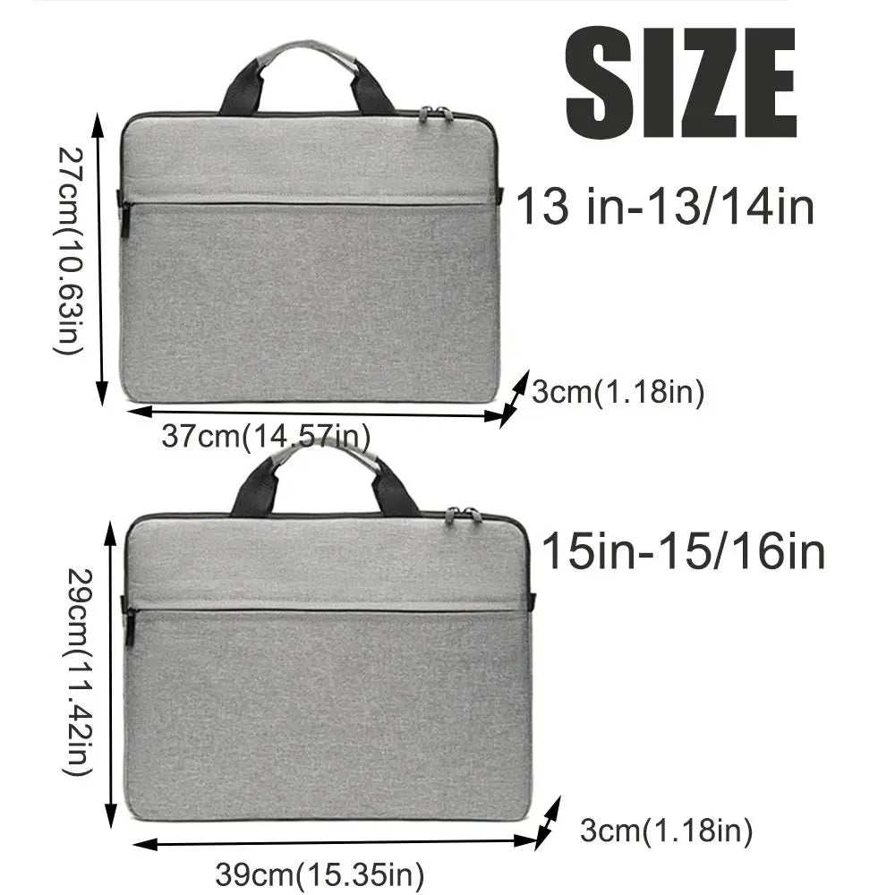 Business Style Laptop Handbag Shockproof Ultra Thin Laptop Sleeve Case Lightweight Large Capacity Tablet Carry Case Business Use