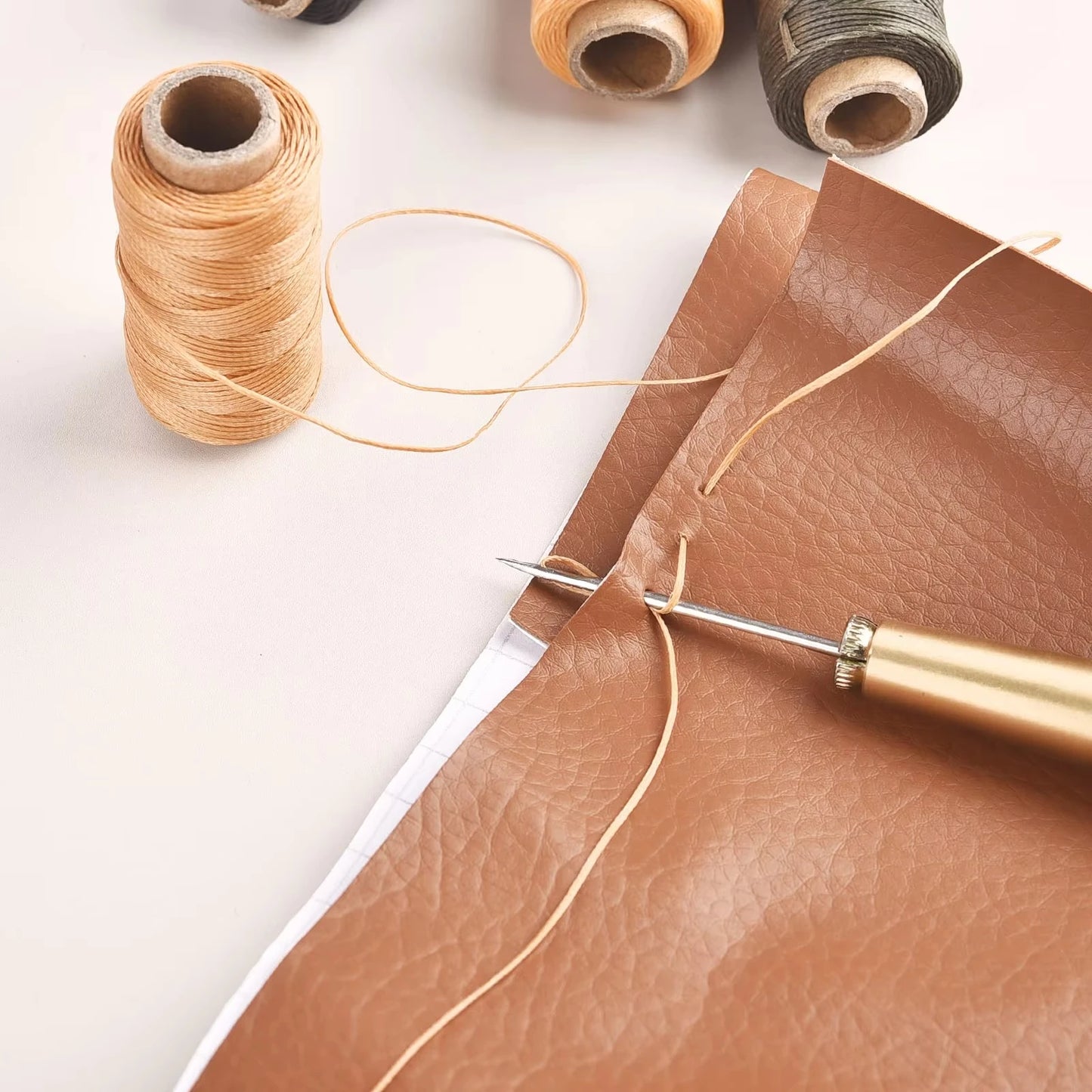 0.55mm Leather Waxed Sewing Thread For Hand Stitching Leather Cord DIY Bracelet Jewelry Making Round Waxed Line