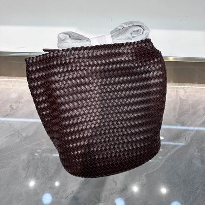 Women's Bag Handbag Designer Luxury Woven Bag Knitting Handmade Bag PU Leather Shoulder Bucket Bag for Casual Stylish Ladies