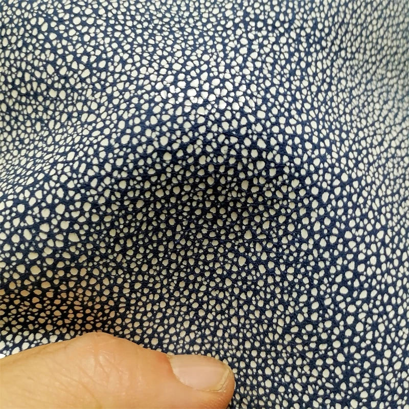 1mm White And Blue Spot Sheepskin. Top-Grain Leather. Real Leather Fabric. DIY For Bags By Hand. Clothing. The Whole Sheepskin