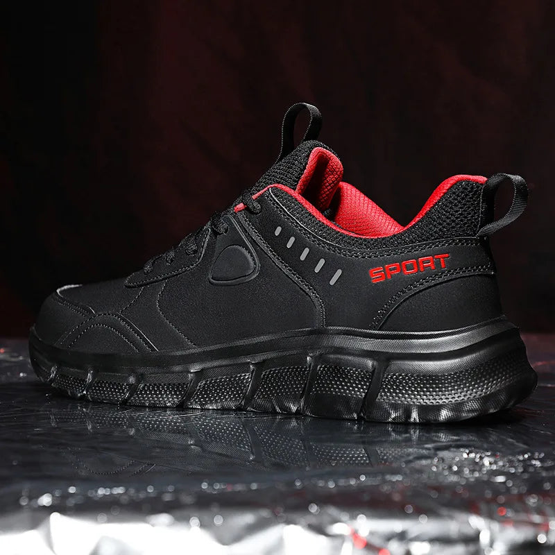 Men Hiking Shoes New Leather Windproof Lightweight Simple Versatile Jogging Male Sneakers Outdoor Non-Slip Wear Resistant Shoes