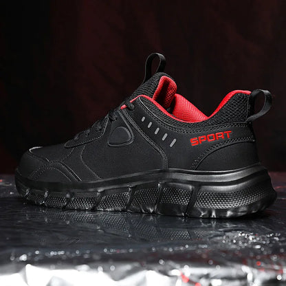 Men Hiking Shoes New Leather Windproof Lightweight Simple Versatile Jogging Male Sneakers Outdoor Non-Slip Wear Resistant Shoes