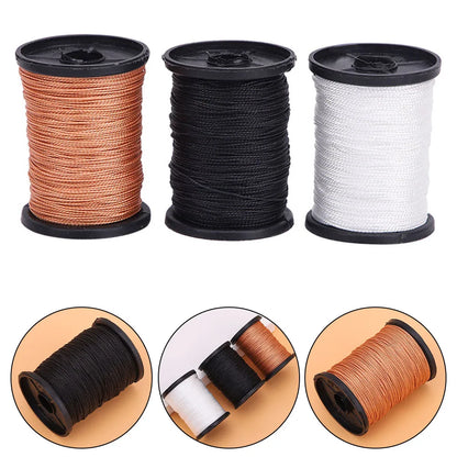 6/4.5cm  White/black/brown 3 Colors Nylon Sewing Thread Leather Sewing Waxed Thread For Shoe Repair Hand Sewing