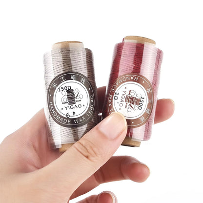 0.55mm Leather Waxed Sewing Thread For Hand Stitching Leather Cord DIY Bracelet Jewelry Making Round Waxed Line