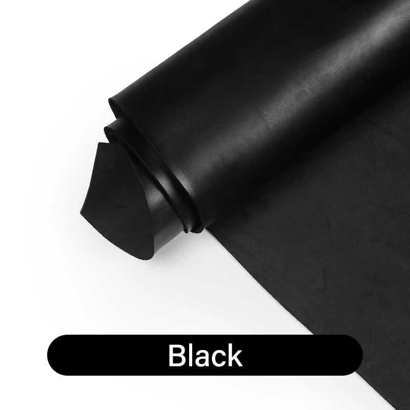 WUTA 3 Square Feet Irregular Colored Vegetable Tanned Cowhide Leather Piece DIY Full Grain Waxed Genuine Leather
