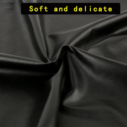 0.6mm black top layer sheepskin, ultra-thin clothing, genuine leather fabric, leather clothing, leather repair, leather material