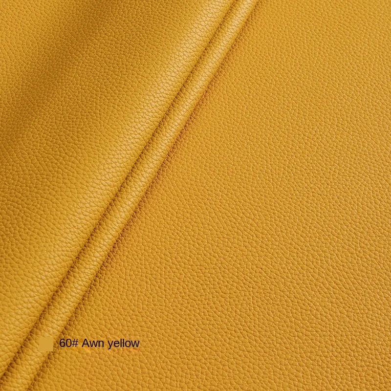 Litchi Textured PU Leather Fabric Thickened for Sofa Car Seats Designer Handmade Diy Sewing Material Cloth By The Meter