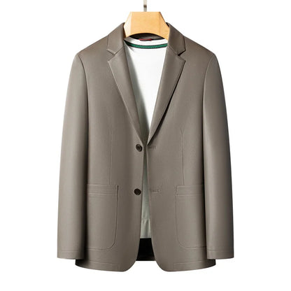 Spring and Autumn Leather Jackets, Casual Leather Suits, Men's Leather Jackets, Sheepskin Slim-Fit High-End Genuine Leather Jack