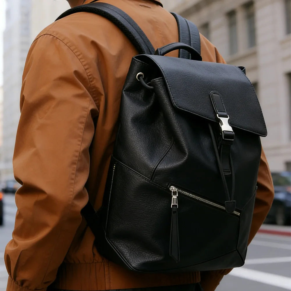 2026 New Model Backpack, Business Casual Bag, Outdoor Travel Bag, Leather Laptop Bag