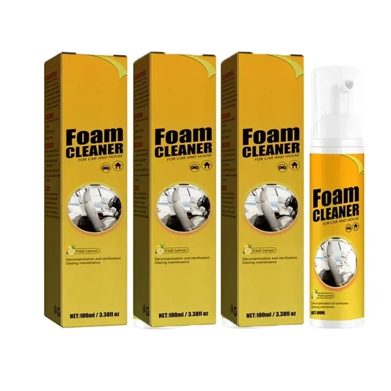 Purification of interior leather, seats, steering wheel cleaner parts, multifunctional foam cleaner, automotive products