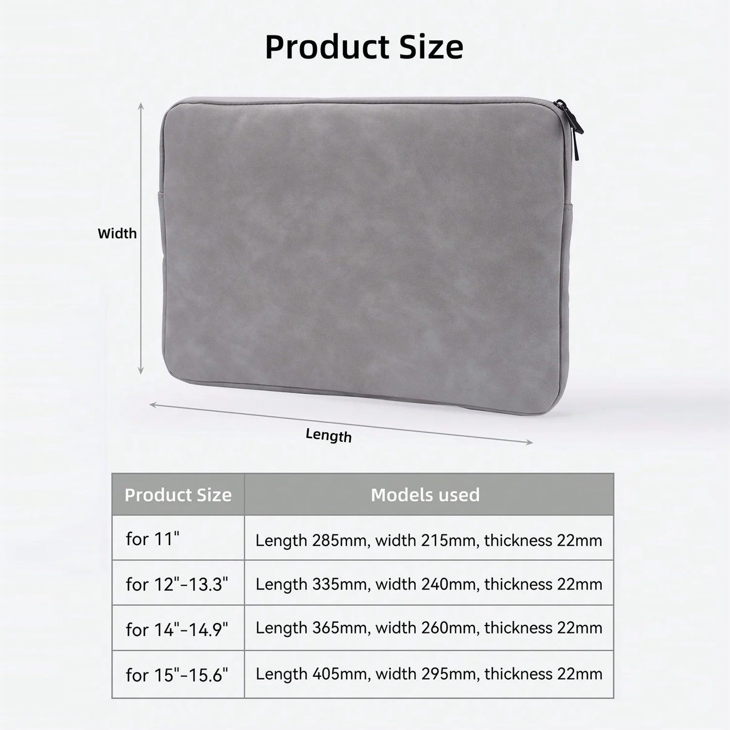 11 13 14 15 Inch Laptop PU Leather Protective Tablet Bag Computer Pouch Case Storage Bags Slim Laptop Sleeve for Macbook Perfect