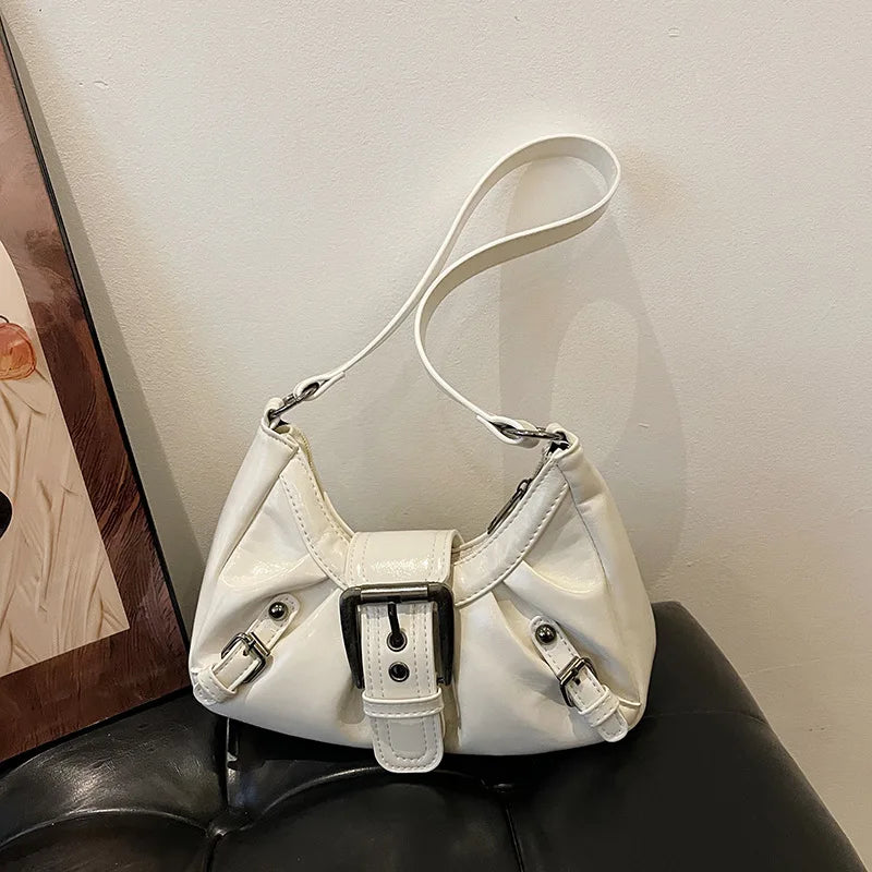 Women Leather Tote Bag Single Shoulder Handbag with Zipper Fashion Casual Purse for Ladies