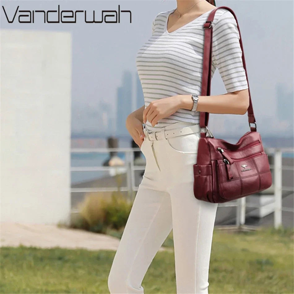 High Quality Leather Handbags Women Bags Luxury Brand Designer Shoulder Crossbody Hand Bags for Women 2026 Purses and Handbags