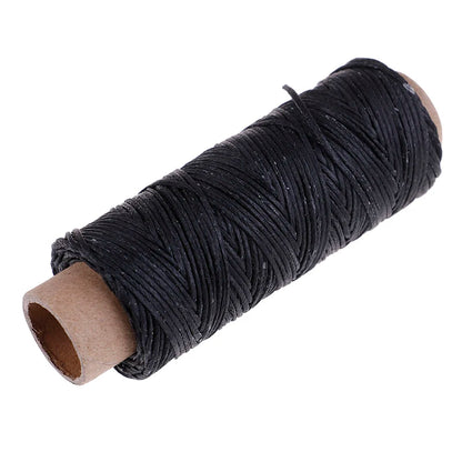 50m/Roll 150D Flat Waxed Thread for Leather Sewing - Hand Stitching Craft Wax String Durable Craft Supply